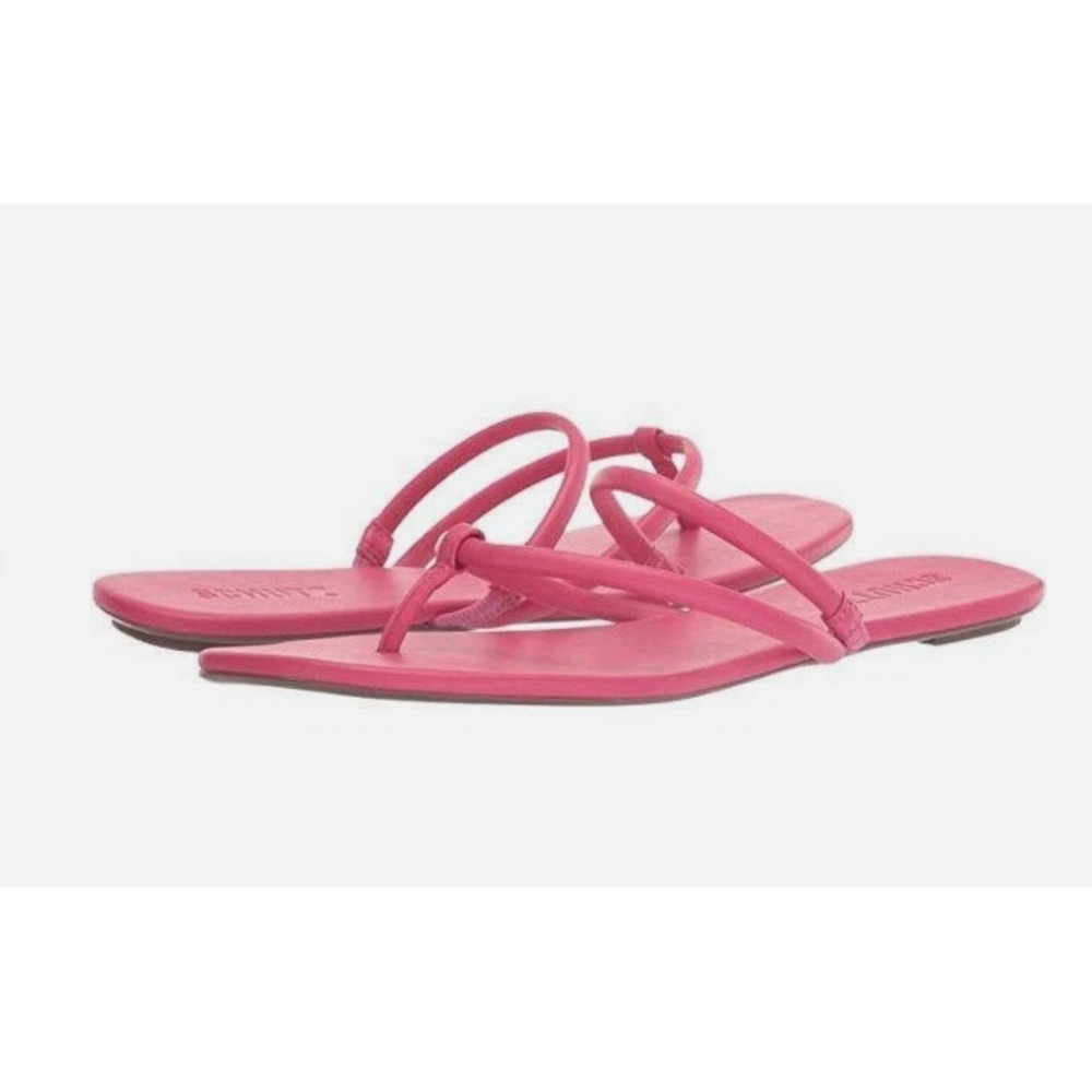 SCHUTZ Women's Schutz Sitara Pink Sandals Flats w/ pouch Dust Bag 6B Strappy New